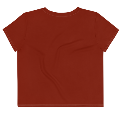 Michigan Upper Peninsula Crop Top (w/ UP Outline) | Sporty - Cherryland Red