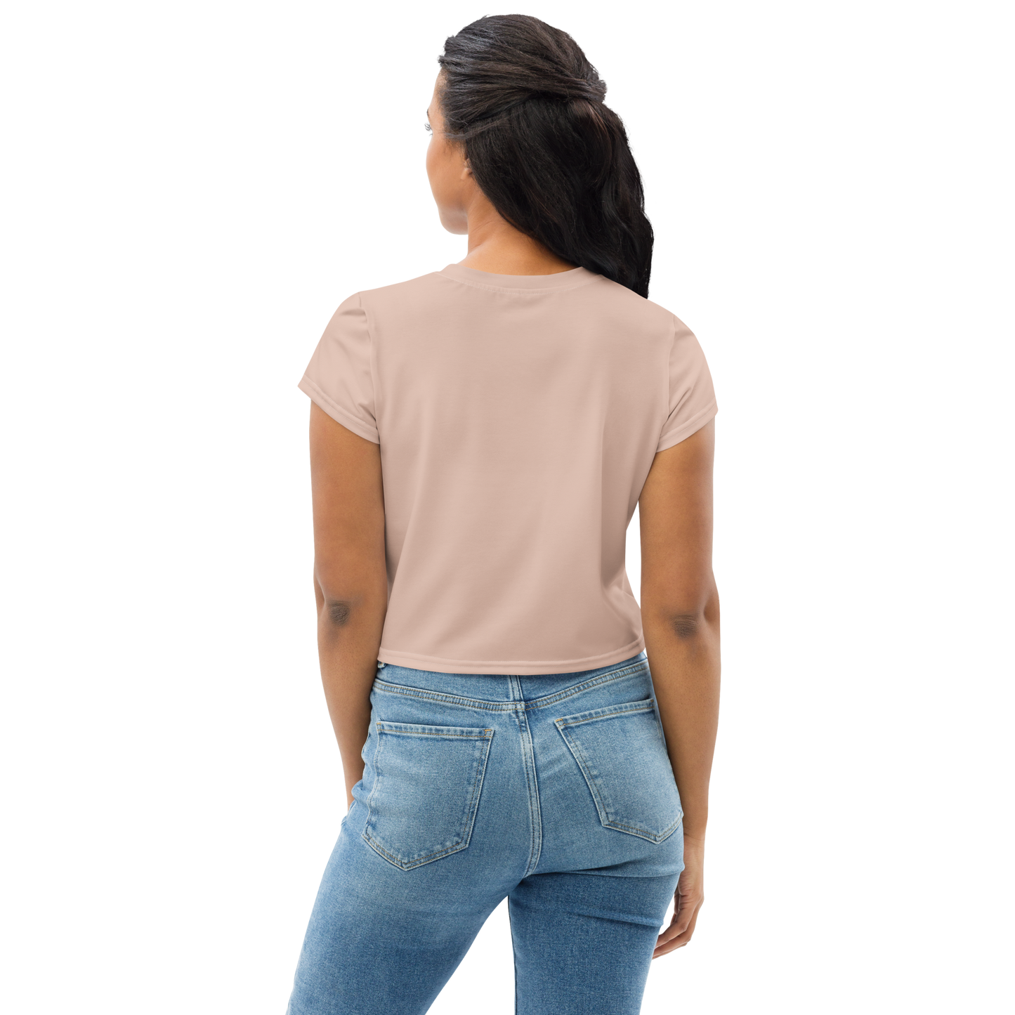 Michigan Upper Peninsula Crop Top (w/ UP Outline) | Sporty - Rose Gold