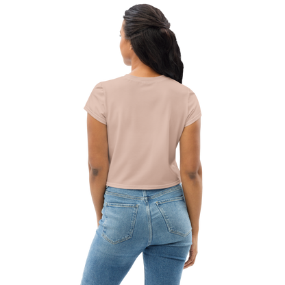 Michigan Upper Peninsula Crop Top (w/ UP Outline) | Sporty - Rose Gold