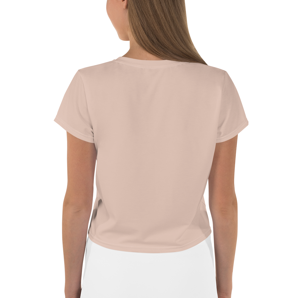 Michigan Upper Peninsula Crop Top (w/ UP Outline) | Sporty - Rose Gold