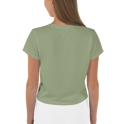 Michigan Upper Peninsula Crop Top (w/ UP Outline) | Sporty - Beachgrass Green