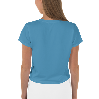 Michigan Upper Peninsula Crop Top (w/ UP Outline) | Sporty - Lake Michigan Blue