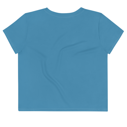 Michigan Upper Peninsula Crop Top (w/ UP Outline) | Sporty - Lake Michigan Blue