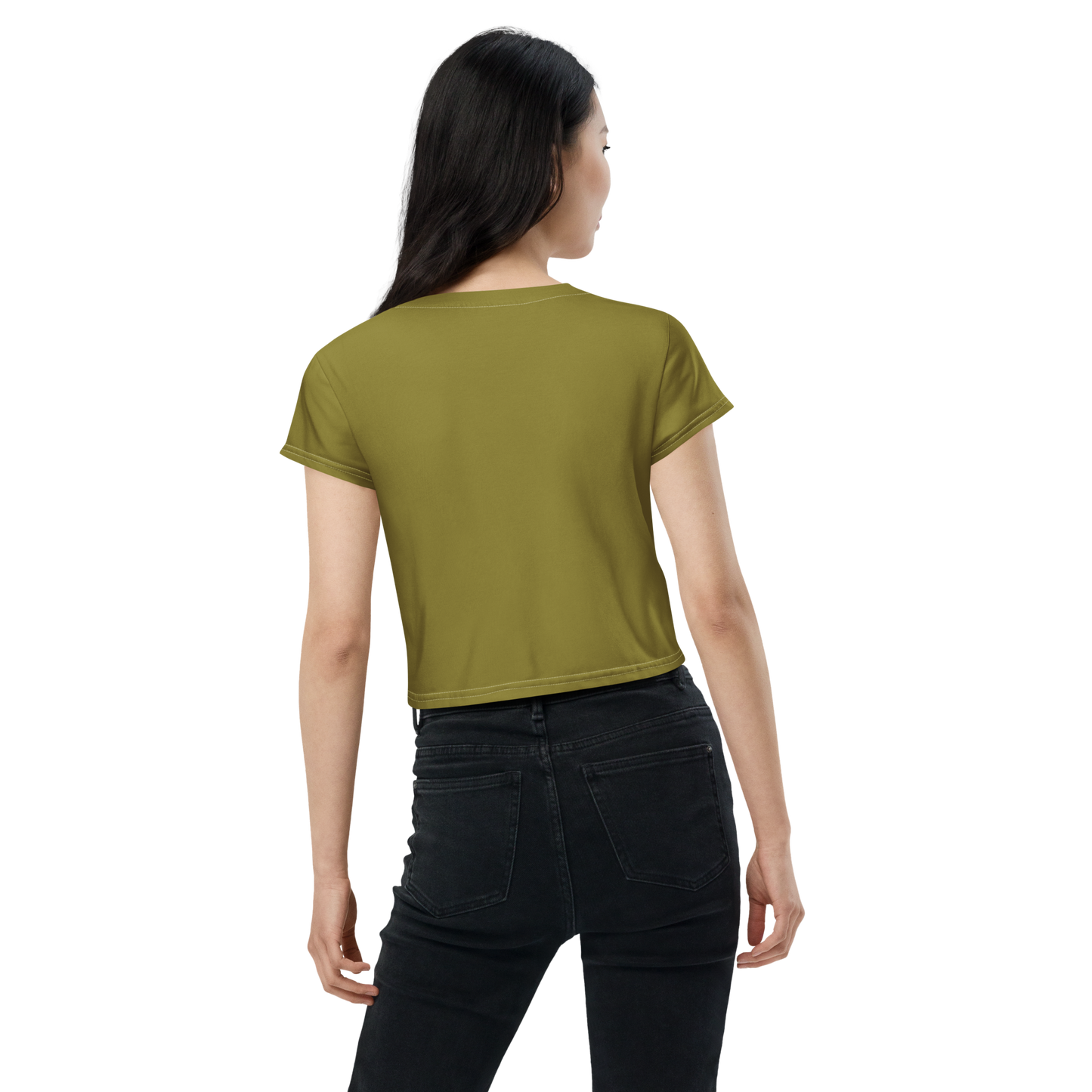 Michigan Upper Peninsula Crop Top (w/ UP Outline) | Sporty - Scrub Gold