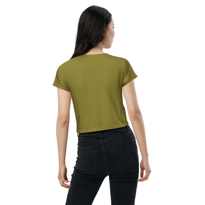 Michigan Upper Peninsula Crop Top (w/ UP Outline) | Sporty - Scrub Gold