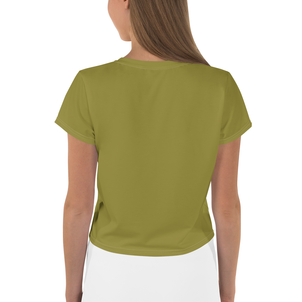 Michigan Upper Peninsula Crop Top (w/ UP Outline) | Sporty - Scrub Gold