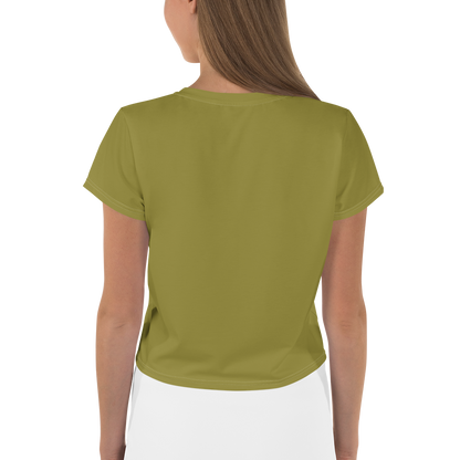 Michigan Upper Peninsula Crop Top (w/ UP Outline) | Sporty - Scrub Gold