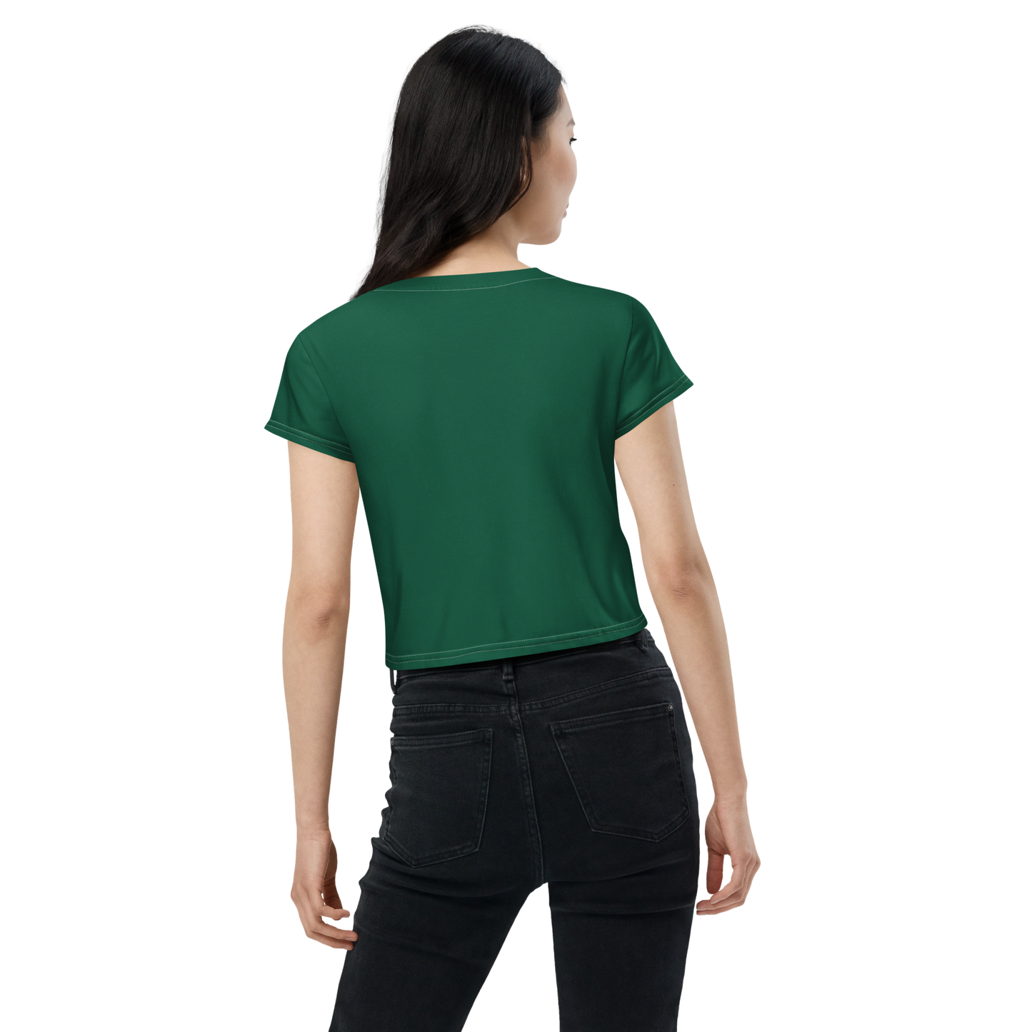 Michigan Upper Peninsula Crop Top (w/ UP Outline) | Sporty - Superior Green