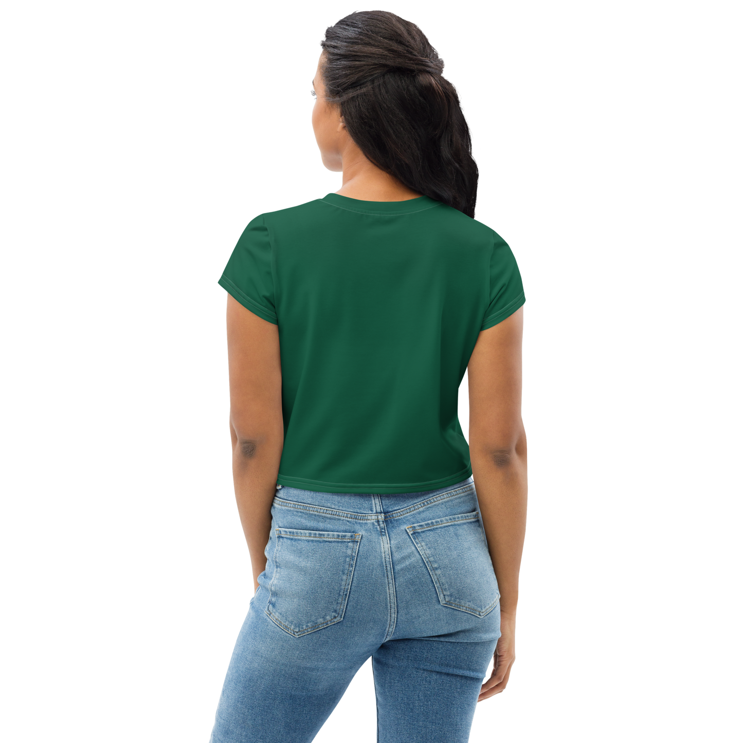 Michigan Upper Peninsula Crop Top (w/ UP Outline) | Sporty - Superior Green