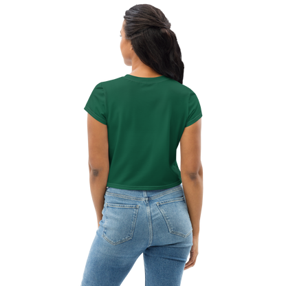 Michigan Upper Peninsula Crop Top (w/ UP Outline) | Sporty - Superior Green