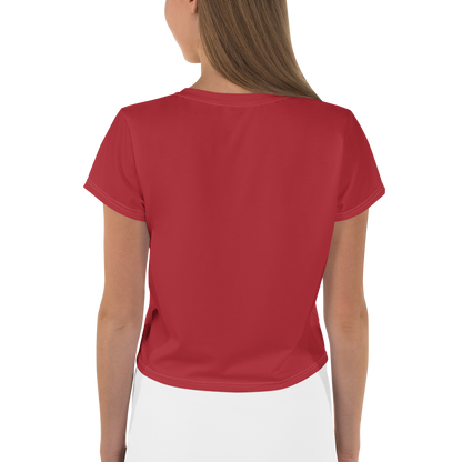 Michigan Upper Peninsula Crop Top (w/ UP Outline) | Sporty - Thimbleberry Red