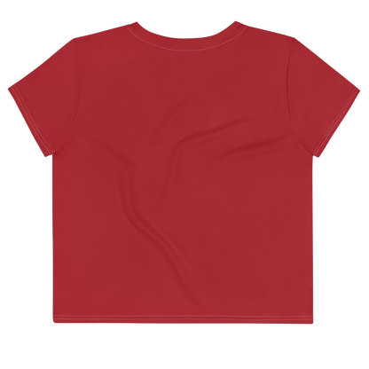 Michigan Upper Peninsula Crop Top (w/ UP Outline) | Sporty - Thimbleberry Red