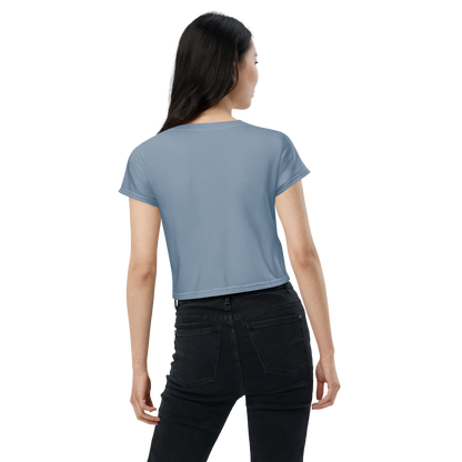 Michigan Upper Peninsula Crop Top (w/ UP Outline) | Sporty - B-24 Grey