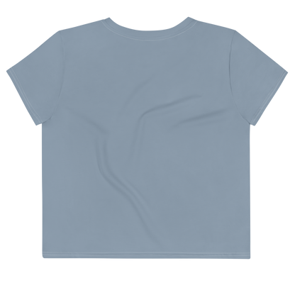 Michigan Upper Peninsula Crop Top (w/ UP Outline) | Sporty - B-24 Grey