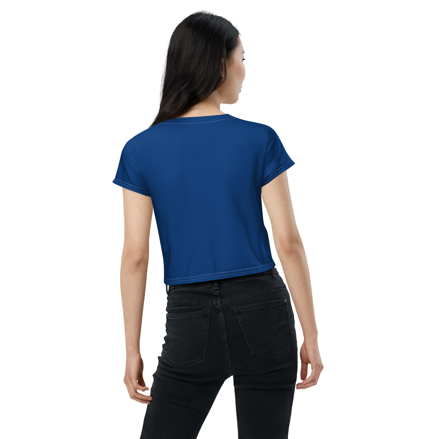 Michigan Upper Peninsula Crop Top (w/ UP Outline) | Sporty - Dearborn Blue