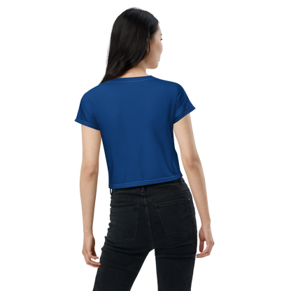 Michigan Upper Peninsula Crop Top (w/ UP Outline) | Sporty - Dearborn Blue