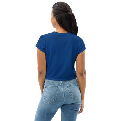 Michigan Upper Peninsula Crop Top (w/ UP Outline) | Sporty - Dearborn Blue