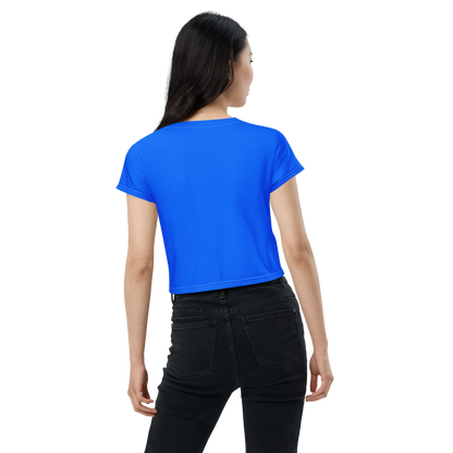 Michigan Upper Peninsula Crop Top (w/ UP Outline) | Sporty - Motor Town Blue