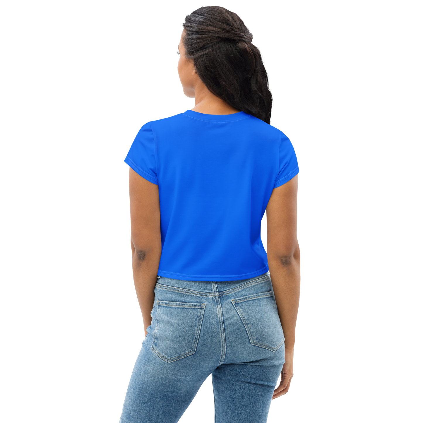 Michigan Upper Peninsula Crop Top (w/ UP Outline) | Sporty - Motor Town Blue