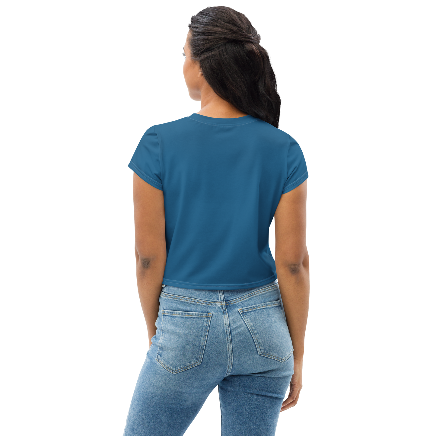 Michigan Upper Peninsula Crop Top (w/ UP Outline) | Sporty - Blueberry