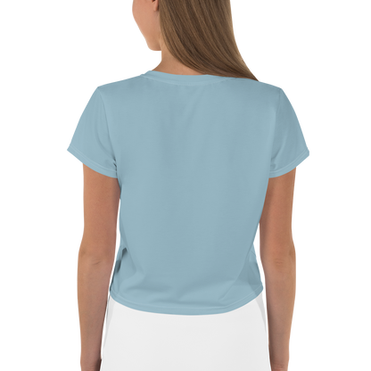 Michigan Upper Peninsula Crop Top (w/ UP Outline) | Sporty - Opal Blue