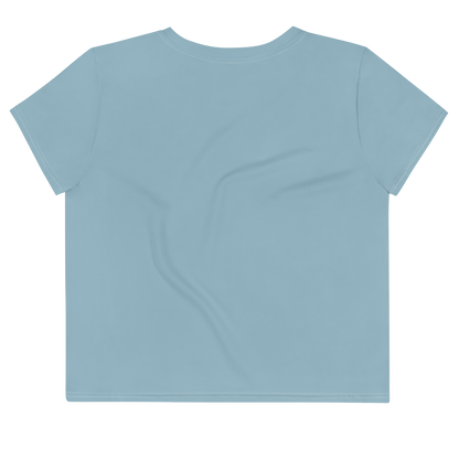 Michigan Upper Peninsula Crop Top (w/ UP Outline) | Sporty - Opal Blue