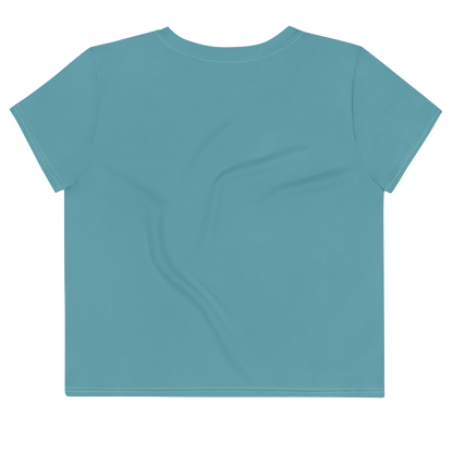 Michigan Upper Peninsula Crop Top (w/ UP Outline) | Sporty - Lake Huron Blue