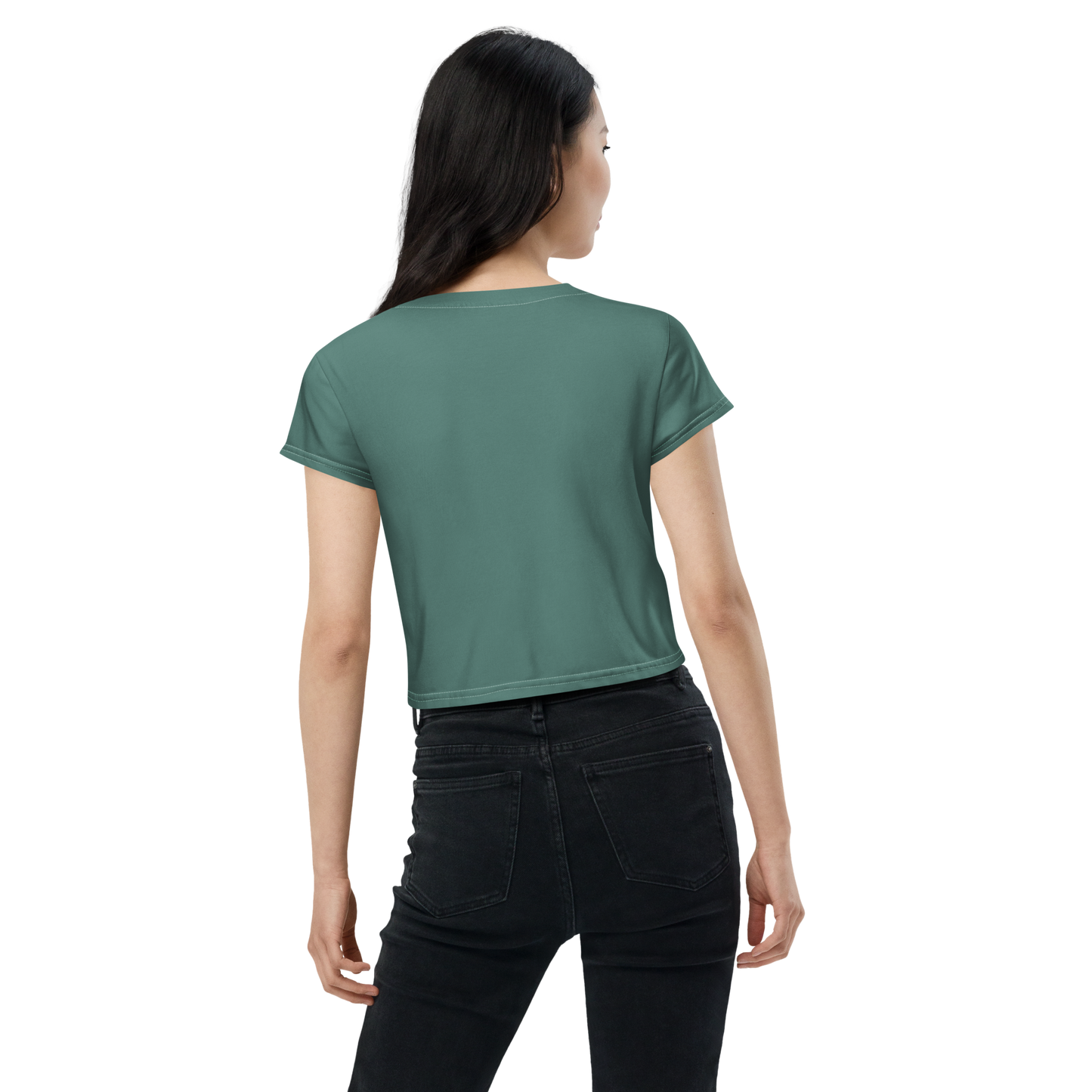 Michigan Upper Peninsula Crop Top (w/ UP Outline) | Sporty - Copper Green