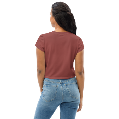 Michigan Upper Peninsula Crop Top (w/ UP Outline) | Sporty - Ore Dock Red