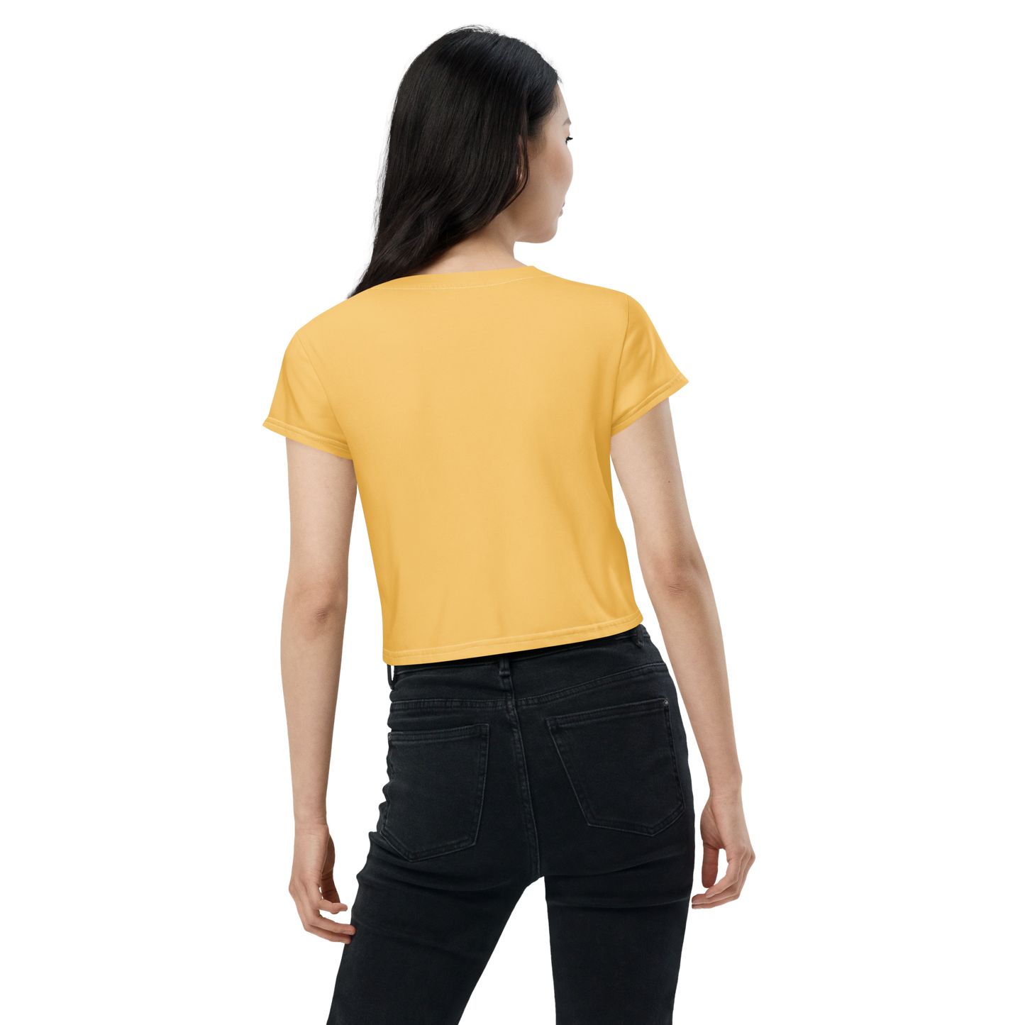 Michigan Upper Peninsula Crop Top (w/ UP Outline) | Sporty - Citrine