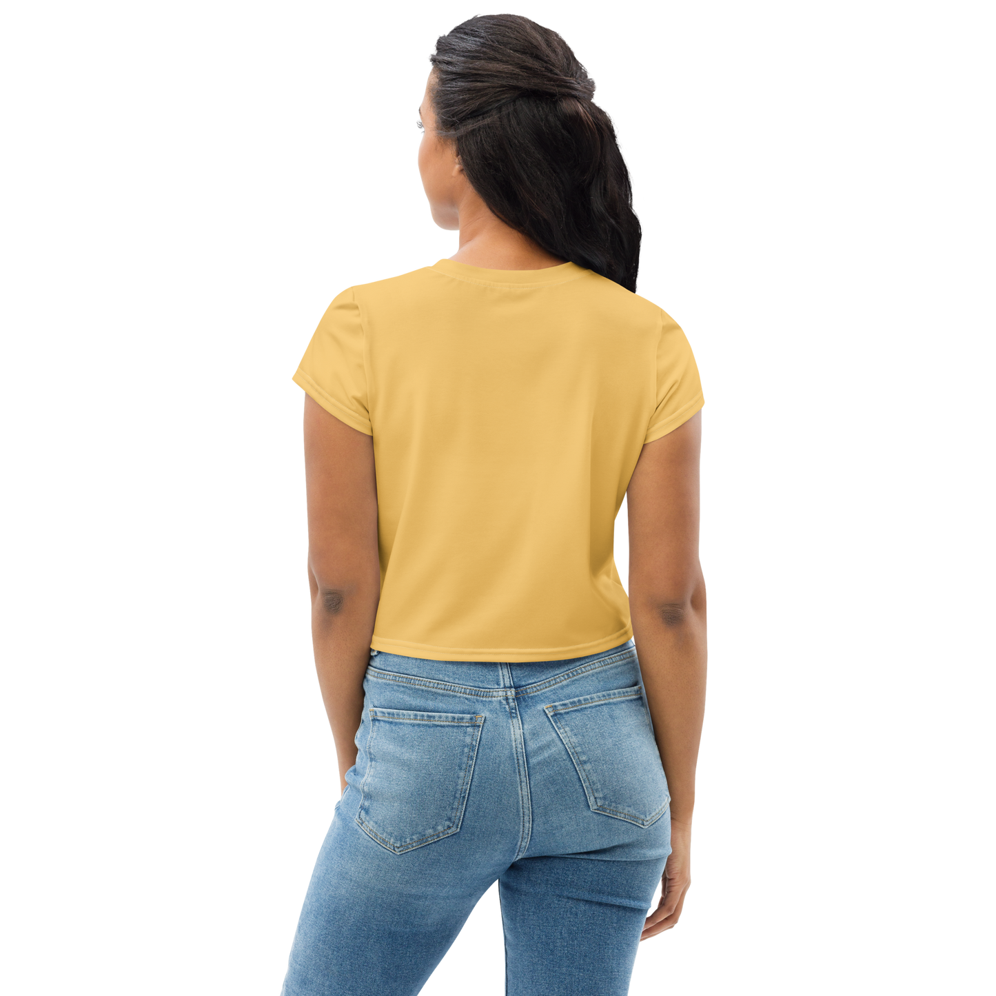 Michigan Upper Peninsula Crop Top (w/ UP Outline) | Sporty - Citrine