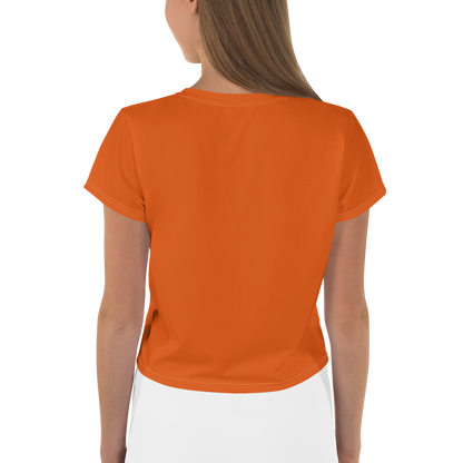 Michigan Upper Peninsula Crop Top (w/ UP Outline) | Sporty - Maple Leaf Orange