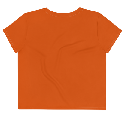 Michigan Upper Peninsula Crop Top (w/ UP Outline) | Sporty - Maple Leaf Orange