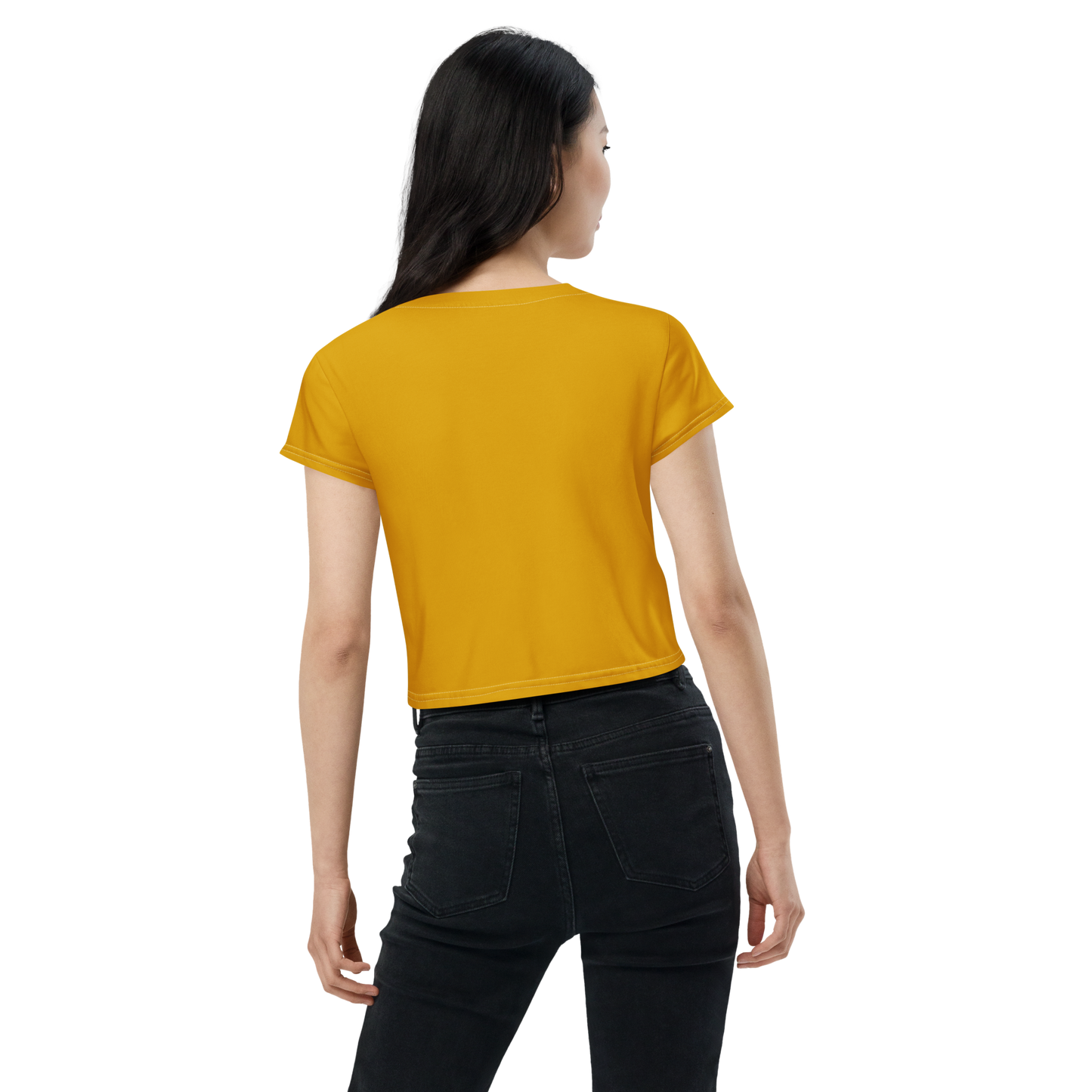 Michigan Upper Peninsula Crop Top (w/ UP Outline) | Sporty - Gold