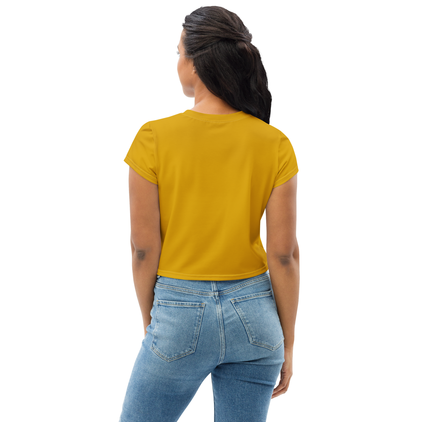 Michigan Upper Peninsula Crop Top (w/ UP Outline) | Sporty - Gold