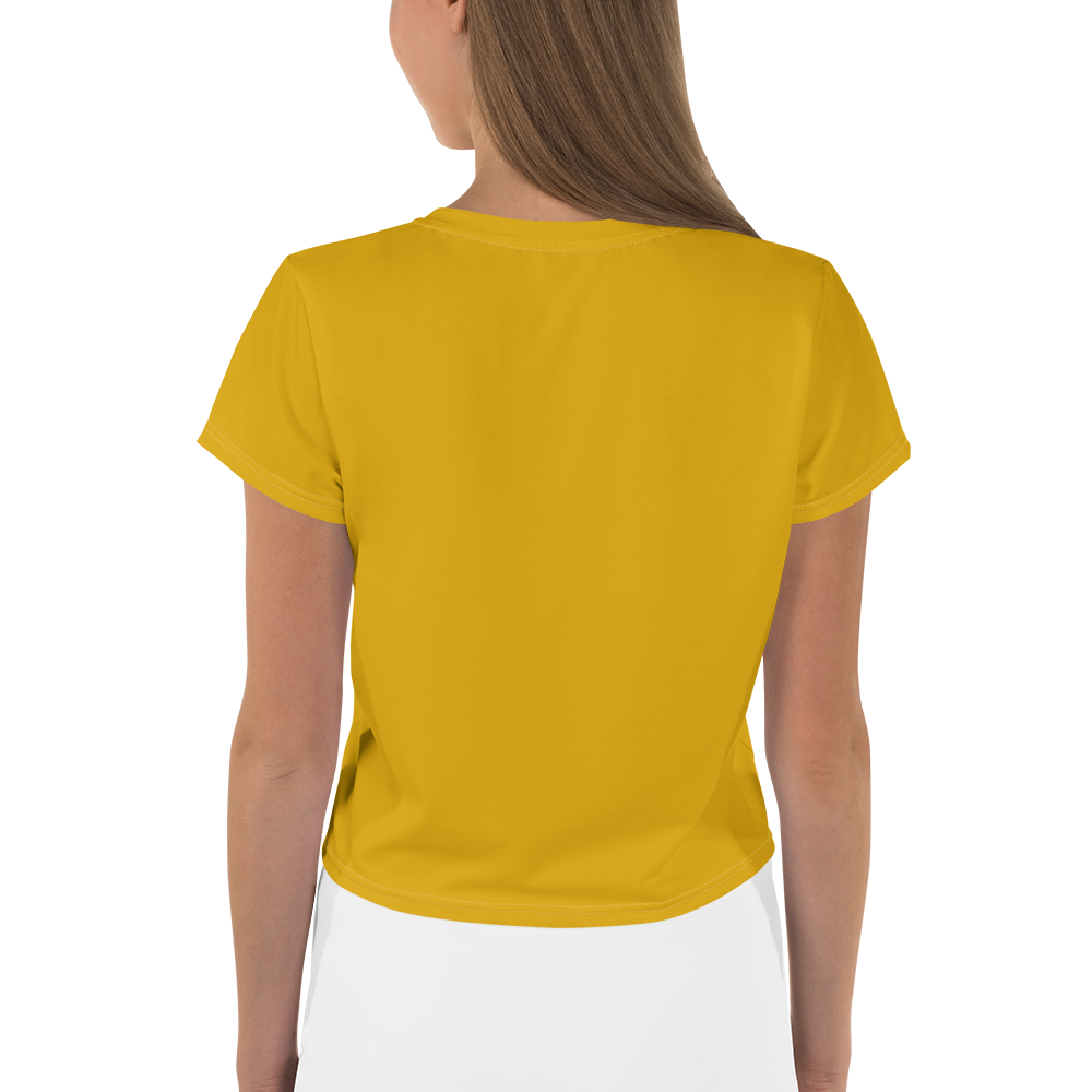 Michigan Upper Peninsula Crop Top (w/ UP Outline) | Sporty - Gold