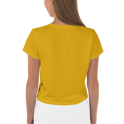 Michigan Upper Peninsula Crop Top (w/ UP Outline) | Sporty - Gold