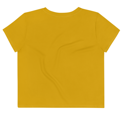 Michigan Upper Peninsula Crop Top (w/ UP Outline) | Sporty - Gold