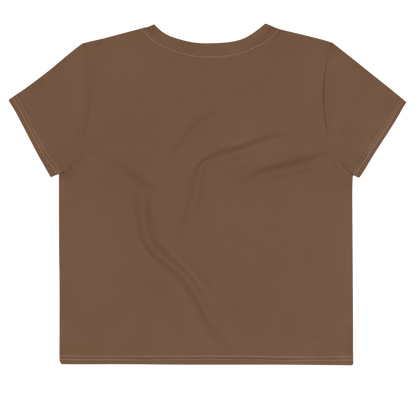 Michigan Upper Peninsula Crop Top (w/ UP Outline) | Sporty - Coffee Color