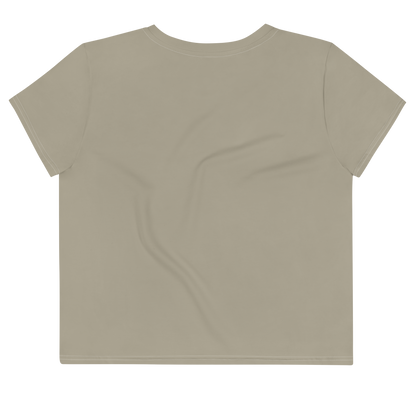 Michigan Upper Peninsula Crop Top (w/ UP Outline) | Sporty - Petoskey Stone Beige