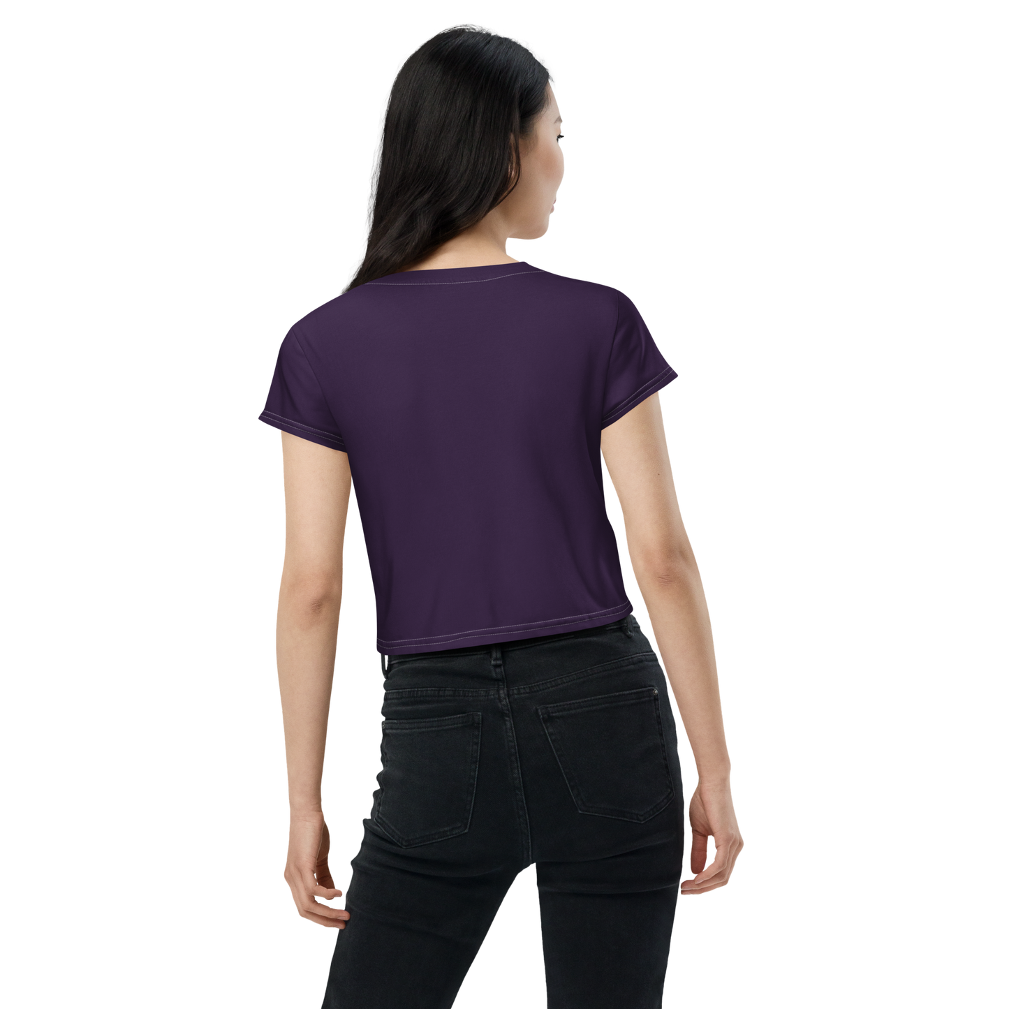 Michigan Upper Peninsula Crop Top (w/ UP Outline) | Sporty - Blackcurrant