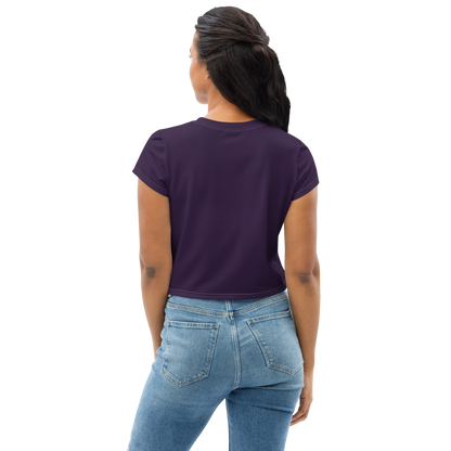 Michigan Upper Peninsula Crop Top (w/ UP Outline) | Sporty - Blackcurrant