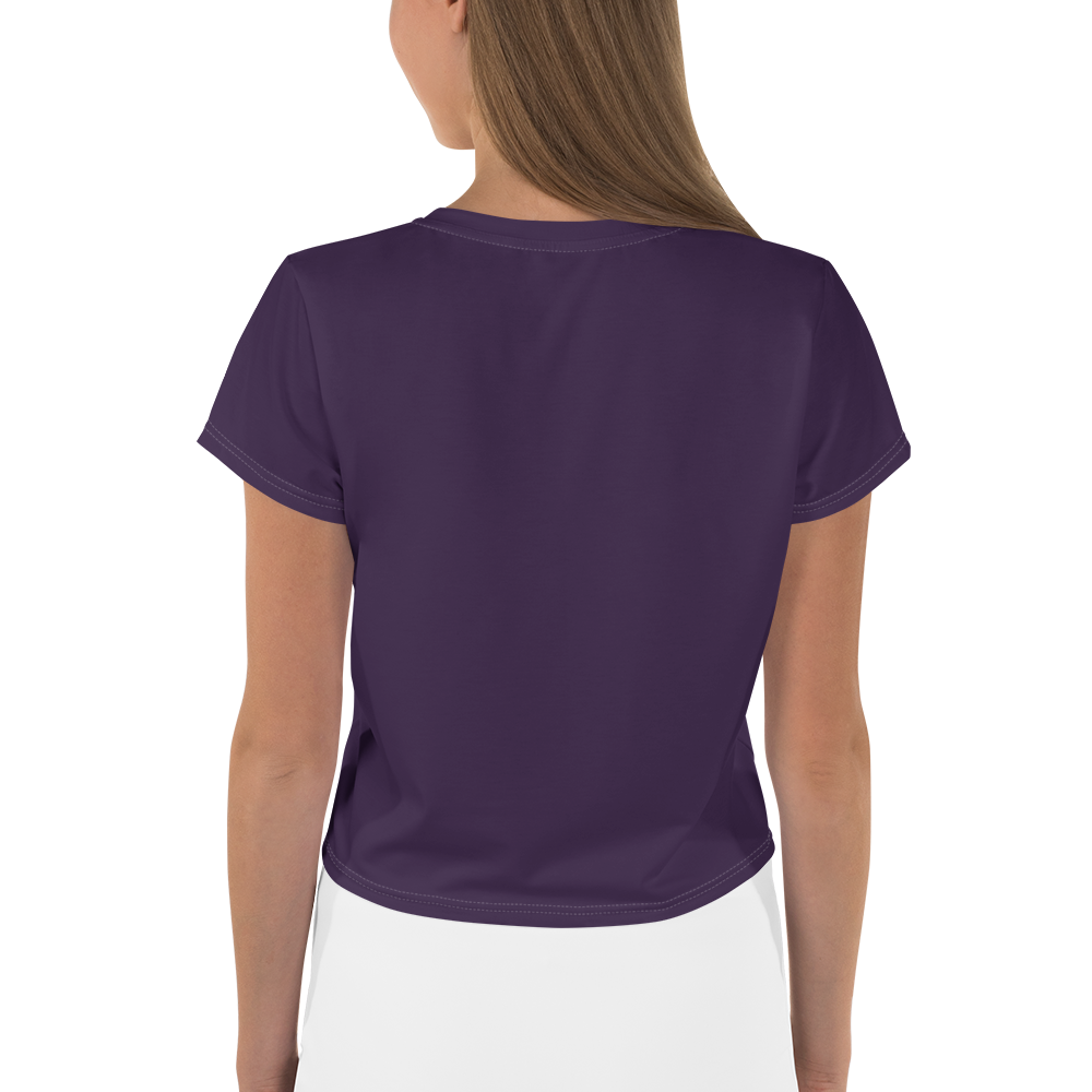 Michigan Upper Peninsula Crop Top (w/ UP Outline) | Sporty - Blackcurrant