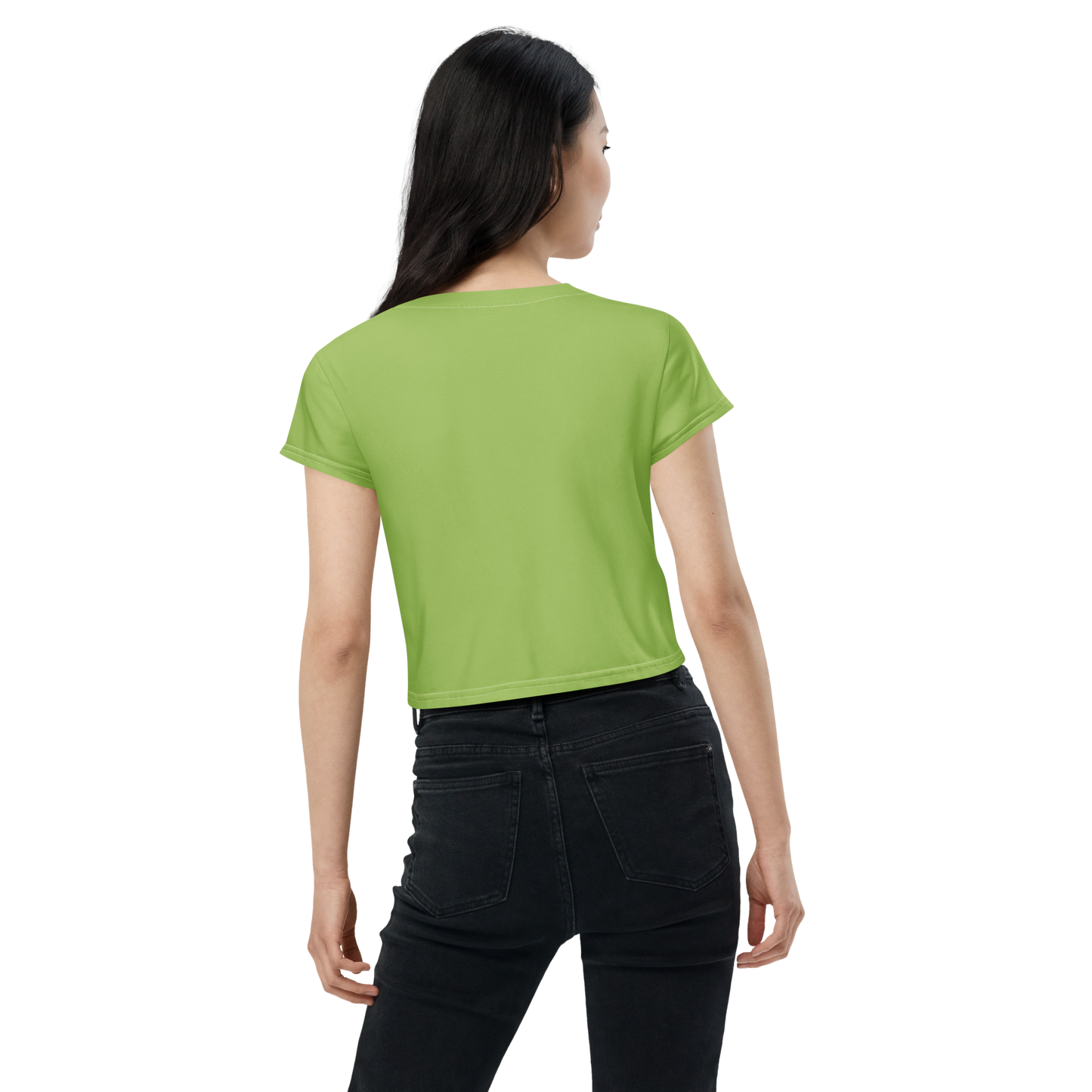 Michigan Upper Peninsula Crop Top (w/ UP Outline) | Sporty - Gooseberry Green