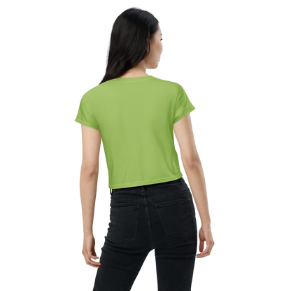 Michigan Upper Peninsula Crop Top (w/ UP Outline) | Sporty - Gooseberry Green