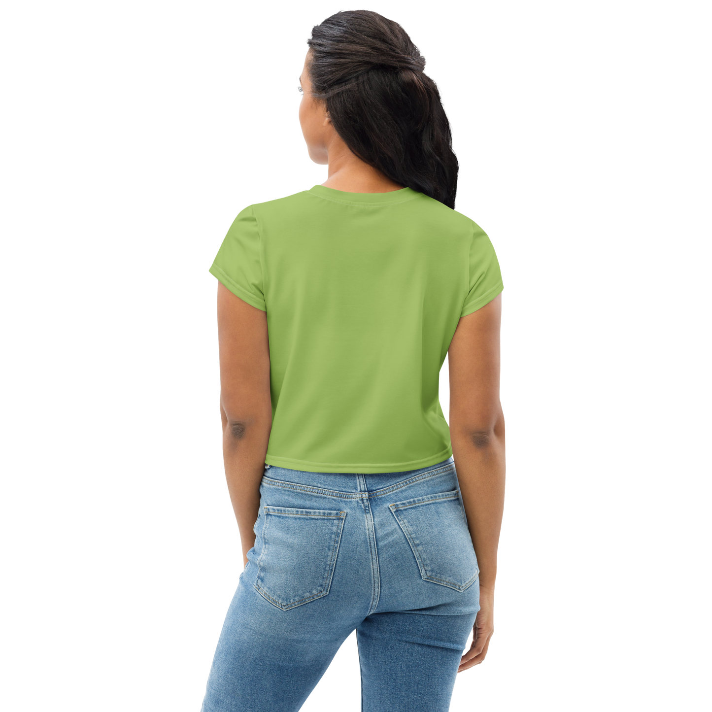 Michigan Upper Peninsula Crop Top (w/ UP Outline) | Sporty - Gooseberry Green