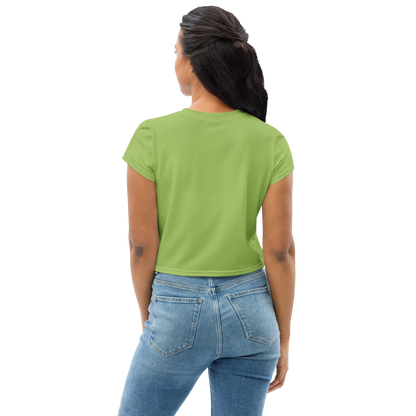 Michigan Upper Peninsula Crop Top (w/ UP Outline) | Sporty - Gooseberry Green