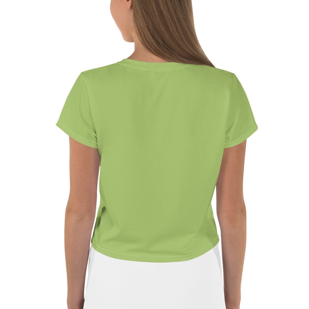 Michigan Upper Peninsula Crop Top (w/ UP Outline) | Sporty - Gooseberry Green