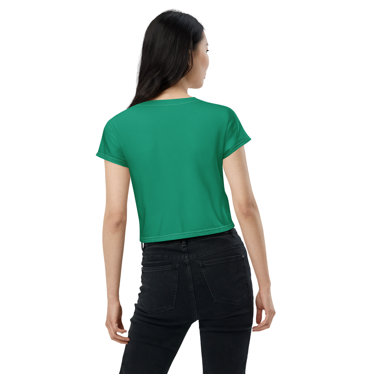 Michigan Upper Peninsula Crop Top (w/ UP Outline) | Sporty - Emerald Green