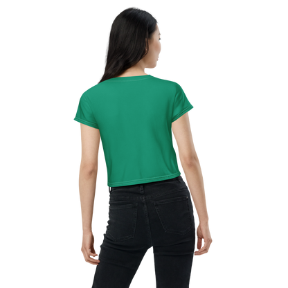 Michigan Upper Peninsula Crop Top (w/ UP Outline) | Sporty - Emerald Green